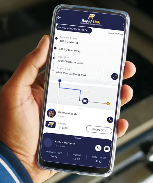 Rapid Link mobile app mockup